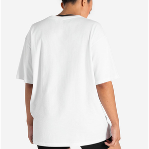 Camiseta Informal Blanca Personalizada de Última Moda para Mujer, Elástica, de Manga Corta, 100 % Algodón, Camisetas de Yoga y Fitness para Mujer - Product Image 5