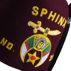 Wholesale High Quality New Cotton Striped Shriner Fez Cap with Emblem Deluxe <b>Masonic</b> Regalia Cap <b>Case</b> Supplier - Product Image 3
