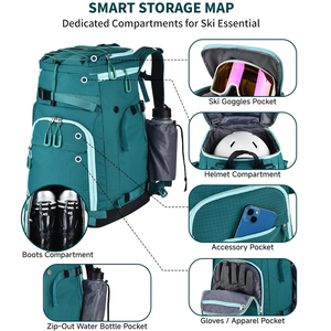 Outdoor Update Expandable Padded <b>Ski</b> Bag Snowboard Bag Travel Boot Bag with Water-Resistant Lining Pockets - Product Image 4