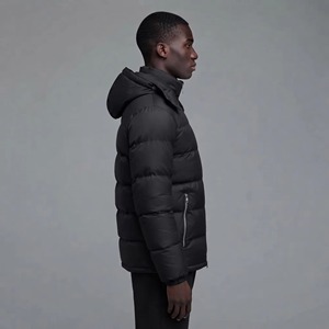 OEM Custom Men's Casual Winter Bomber <b>Jacket</b> High Street <b>Warm</b> Hooded Breathable Wool-Lined Zipper <b>Waterproof</b> man puffer <b>jacket</b> - Product Image 5