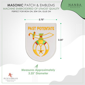 Premium Masonic Shriners Past Potentate embroidered patch Machine Embroidered - Product Image 3