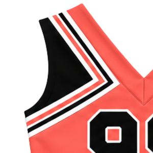 Haut d'uniforme de cheerleading Coral sans manches, col en V, pour femmes et filles, idéal pour les équipes de danse et les compétitions - Product Image 4