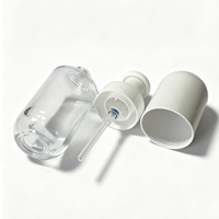 Botella de Vidrio Transparente de 30 ml para Suero, con Bomba Blanca, Recargable, a Prueba de Fugas, para Aceite Esencial, Loción, Cuidado de la Piel, Envase Cosmético, Crema para el Cuidado de la Piel