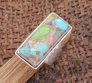 Spiny Oyster Copper Turquoise <b>Ring</b> 925 Sterling <b>Silver</b> Handmade Classic Wedding <b>Statement</b> Jewelry Women Boho Vintage Style - Product Image 6