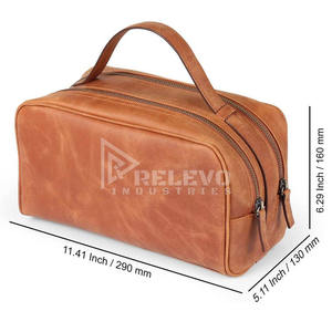 Bolsa de viaje de fin de semana de alta calidad, 40L, de cuero de grano completo, impermeable, con compartimento independiente para zapatos. - Product Image 2