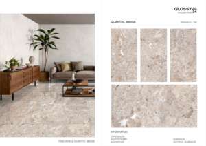 <b>Polished</b> Glazed Porcelain Tiles 600x1200mm High Gloss Large Format <b>Flooring</b> Wall Tile for Contemporary Interior Residential - Product Image 3