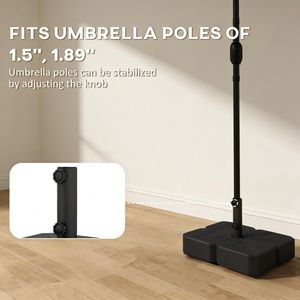 Base per Ombrellone da Giardino in Acciaio Inossidabile, Raggio 3M, per Patio, Ristorante, Hotel, Palestra, con Telaio in Acciaio - Product Image 4