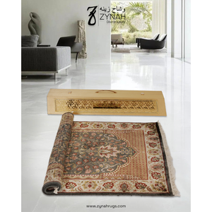 Alfombra de Oración Persa Tradicional con Diseño Floral, Hecha a Mano, de Lana y Seda, Alfombra Islámica Decorativa para el Hogar, Mezquita, Rectangular - Product Image 5