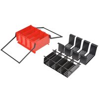 Machine à briquettes de papier rouge en acier 15x12.2x7.1 pouces pour cheminées, design moderne, finition thermolaquée
