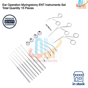 Juego de Instrumentos Quirúrgicos de Alta Calidad para Miringotomía y Miringoplastia, 15 Piezas, Instrumental Quirúrgico Básico |   OldMed - Product Image 5