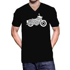 T-shirt imprimé pour homme en matière recyclée, encre à base d'eau, col en V, écologique, extensible, toucher doux, polyvalent - Product Image 3