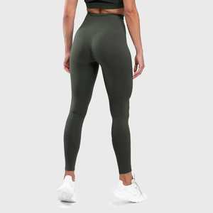 Ensemble de yoga 2 pièces pour femme : Legging taille haute et crop top col carré dos nageur, sans couture, respirant, en Spandex/Nylon, couleur unie - Product Image 4