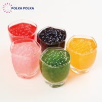 Premium Polka Polka Popping Boba Bubble Tea Authentische Geschmacksrichtungen Echter Saft Taiwan Verzehrfertig 3,2KG/Becher 4 Becher/Karton 12-18