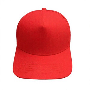 หมวกแก๊ปสีแดง 6 แผง แบบ Snapback สำหรับทุกเพศ สวมใส่สบาย ทรงเบสบอล สีพื้น ผ้าโพลีเอสเตอร์ทวิลล์ ขนาดผู้ใหญ่ 58-60 ซม. - Product Image 1