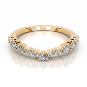 Bague de mariage Nythera avec diamant rond cultivé en laboratoire, certifié IGI - Product Image 2