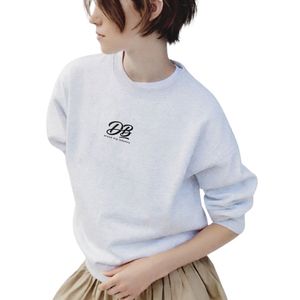 Sweat-shirt à col rond pour femme, pull décontracté à manches longues, en molleton doux, confortable, vêtement de sport, haut de gamme pour tous les jours, vêtements de mode, OEM ODM - Product Image 1