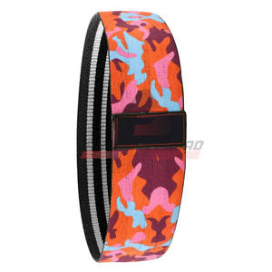 Bande de résistance colorée en tissu pour exercices de fitness et entraînement des hanches, résistance moyenne - Product Image 5