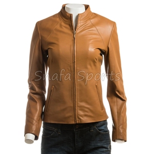 Chaqueta Corta de Cuero de Lujo para Mujer, Chaqueta de Diseñador, Estilo Elegante, Prenda de Invierno a la Moda para Damas con Estilo - Product Image 2