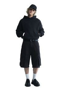 Short de grande taille en coton denim confort personnalisé Short ample en denim cargo pour hommes Short cargo en denim respirant à la mode pour hommes - Product Image 6