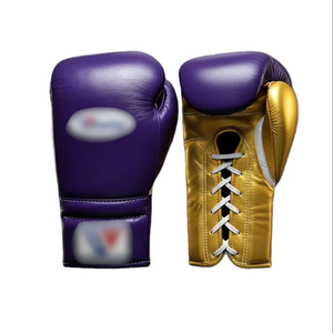 Professional Handmade Genuine Cowhide Leather Lace-Up Boxing Gloves | Breathable Lightweight | Competition Grade | Custom Logo - Product Image 3