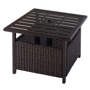 Tavolino da Esterno in Rattan e Acciaio per Patio, Resistente ed Elegante, Ideale per i Vostri Incontri Confortevoli - Product Image 3