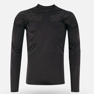 Camiseta Térmica de Manga Larga para Hombre, Negra, Acolchada, Cuello Redondo, Ajustada, para Fútbol Americano, con Patrón Geométrico, para Todas las Temporadas - Product Image 1