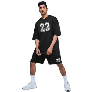 Conjuntos de shorts de cintura alta para hombre, ropa informal de talla grande, ropa de calle, camiseta estampada y pantalones cortos. - Product Image 1