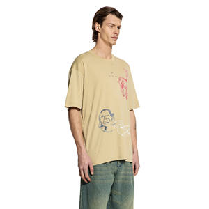 T-shirt à manches courtes col rond pour homme en coton et fibre de bambou, tissu écologique respirant, motif uni, logo personnalisé positionné à l'avant - Product Image 2