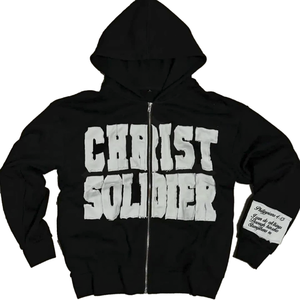 Sudadera con Capucha Personalizada con Logotipo Frontal para Hombre, 100% Algodón, Felpa Gruesa, Secado Rápido, Transpirable, Ecológica, Ropa Casual de Calle - Product Image 2