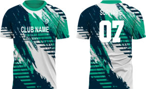 Custom Sublimated Soccer Jersey Set Men's Short Sleeve Crew Neck 100% Polyester Moisture Wicking Geometric Print Adult Uniforms - Product Image 4