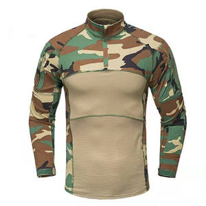 เสื้อเชิ้ตแขนยาวลายพรางทหารสำหรับผู้ชาย ผ้าโพลีเอสเตอร์ทอแบบแห้งเร็ว สั่งทำได้ - Product Image 4