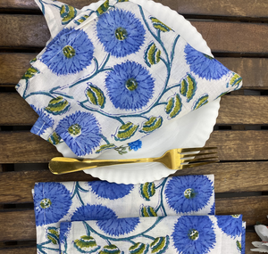 Serviette en coton faite à la main avec impression au bloc, écologique, personnalisable, style bohème chic, décoration de table de cuisine, serviette pour événements, salle à manger moderne - Product Image 5