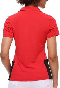 เสื้อโปโลแขนสั้นสำหรับสุภาพสตรี ผ้าฝ้ายผสมน้ำหนักเบา ทรงเข้ารูป นุ่มสบาย เสื้อลำลองสำหรับฤดูร้อน สวมใส่สบายทุกวัน สำหรับสำนักงาน การเดินทาง และกิจกรรมกลางแจ้ง - Product Image 4