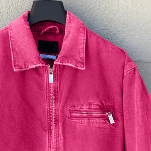 Veste en jean pour homme surdimensionnée, vintage, imprimée et vieillie, personnalisée OEM, de haute qualité, en denim épais, style streetwear - Product Image 3