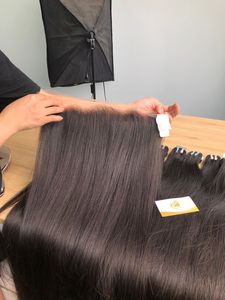 Venta al por mayor cabello humano vietnamita cutícula completa alineada recta cruda extensión a granel cabello Remy alta calidad procesamiento químico ninguno - Product Image 6