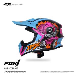 Casco Helm Cross Supermoto Jpx Fox1 Motif X 42 Rojo Fluorescente para Bicicleta y Motocicleta, Casco de Plástico con Diseño para Protección de la Cabeza - Product Image 4