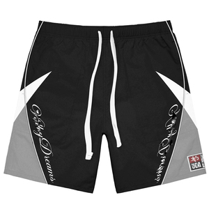 กางเกงขาสั้นวินด์เบรกเกอร์โพลีเอสเตอร์น้ำหนักเบา 115 GSM ตัดต่อสีดำส้ม ลายพิมพ์ซับลิเมชั่น ออกแบบโลโก้เองได้ เอวยางยืด สำหรับผู้ชาย - Product Image 5