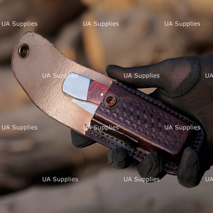 High Quality Handmade Carbon Steel Back <b>Lock</b> Folding Pocket EDC Hunting Camping Knife Wood Handle Clip Point Industrial Grade - Product Image 6