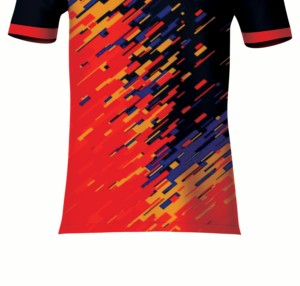 T-shirt à manches courtes en jersey imprimé numériquement, motif abstrait minimaliste aux éclaboussures de couleur, coupe droite, style artistique moderne pour les tendances actuelles - Product Image 5