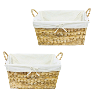 Handcrafted WATER HYACINTH <b>STORAGE</b> <b>BASKET</b> <b>Large</b> Laundry <b>Storage</b> Vietnam Home Decor - Product Image 1