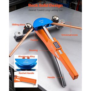 Kit Piegatubi a Cricchetto Compatto da 1/4 e 7/8 Pollici, Utensile Manuale in Lega di Alluminio a 7 Colori con Raggio d'Azione di 7 Pollici - Product Image 5