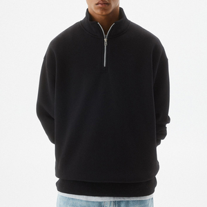 Custom Quarter Zip Winter Sweatshirt Pullover Training Top <b>Fleece</b> Breathable Unisex Casual Streetwear Gym OEM <b>Zipper</b> - Product Image 6