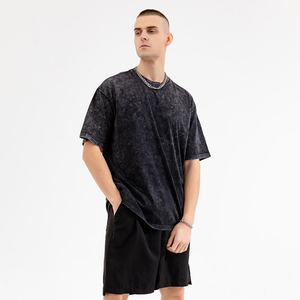 T-shirt surdimensionné personnalisé avec logo |   T-shirt unisexe en coton 100% lavé à l'acide, 280-400 GSM |   Blank Streetwear Vintage - Product Image 5