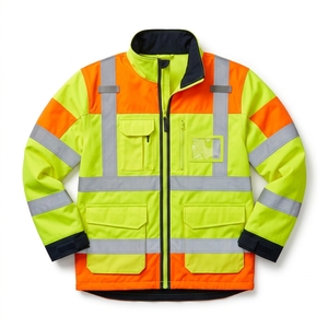Chaqueta de Seguridad Reflectante de Alta Visibilidad, Naranja Amarillo Clase 2, Impermeable, con LED Intermitente, Ropa de Trabajo de Primera Calidad, Venta al Por Mayor - Product Image 5