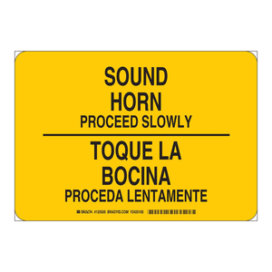 Bocina de Advertencia Bilingüe con Señal de 'Proceder con Cuidado' para Áreas de Tráfico Vehicular - Product Image 2