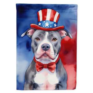 Drapeau de jardin patriotique américain Pit Bull Terrier boîte aux lettres multicolore bannière de cour décorative pour Patio oeuvre cour pelouse signe - Product Image 1
