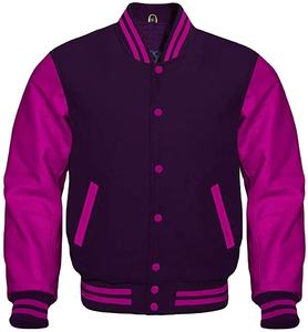 Veste de Baseball pour hommes, avec broderie Chenille, manches en cuir, personnalisé - Product Image 1
