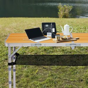 Tavolo Pieghevole da Esterno in Alluminio da 90 cm, Tavolo da Picnic Portatile con 3 Altezze Regolabili, Leggero e Richiudibile per Patio o Giardino - Product Image 5