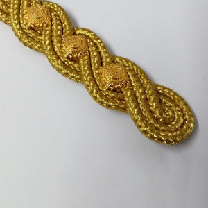 Bandas de hombro doradas de estilo moderno, insignias cosidas de tela con patrón irregular personalizado, a la moda, unisex, para uniformes ceremoniales. - Product Image 2