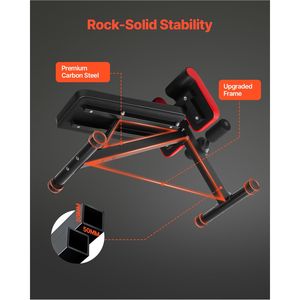 Panca Pesi Regolabile e Pieghevole 3-in-1 Multifunzione da 150 kg - Rack per Allenamento Completo del Corpo e Sedia Romana per Casa - Product Image 5